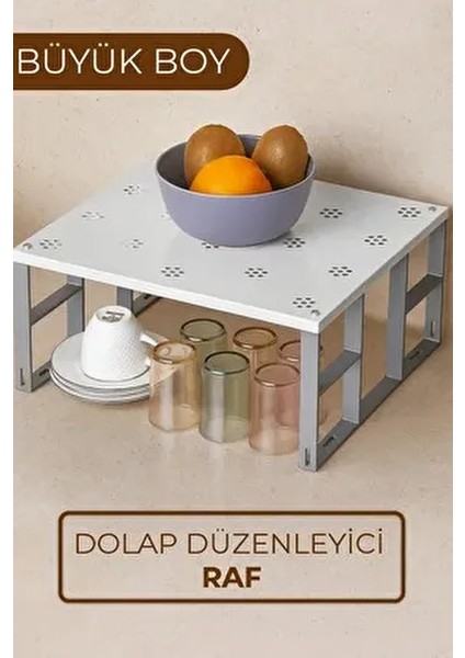 Metal Dolap Içi Raf Düzenleyici Büyük Boy