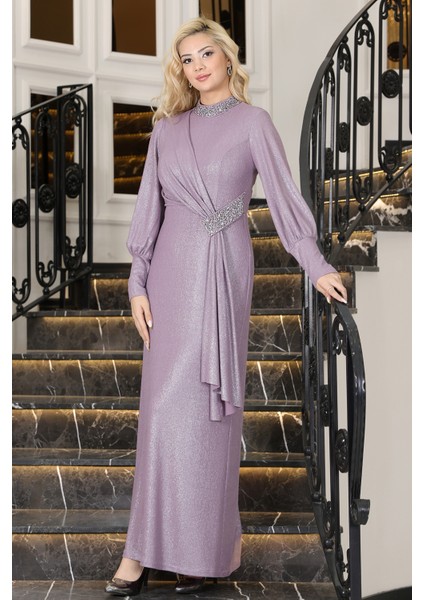 Şık Taş Detaylı Açelya Tesettür Abiye fiyatları