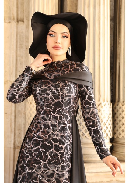 Frezya Parıltılı Şık Tesettür Abiye fırsatları