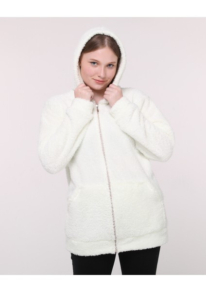 Kapüşonlu Polar Welsoft Peluş Hırka