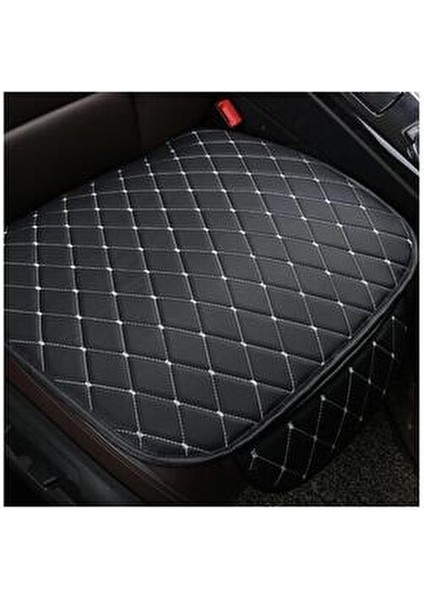 Araba Koltuk Minderi Ön ve Arka Takım 3 Parça Aracınıza Stil Katın Siyah Kumaş Beyaz fiyatları