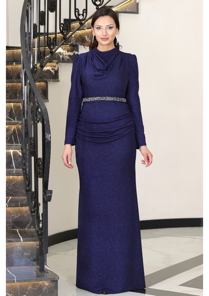 Şık Taş Detaylı Dilara Tesettür Abiye