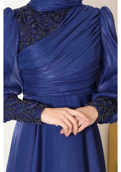 Omuz ve Kol Detaylı Yağmur Tesettür Büyük Abiye fiyatları