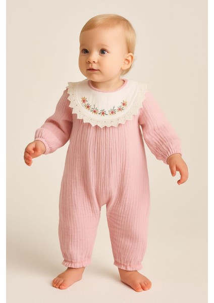 Kız Bebek Tulum Çorap Bandana 3'lü Set Pembe modelleri