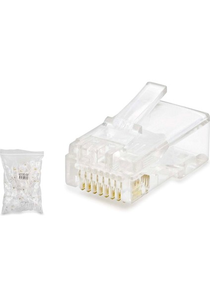 Cat5 Konnektör RJ45 100LÜ Paket Şeffaf HDX5007