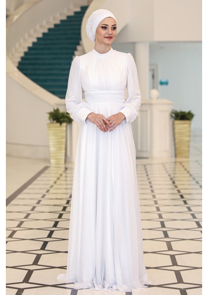 Şık Tasarım Tül Kübra Abiye