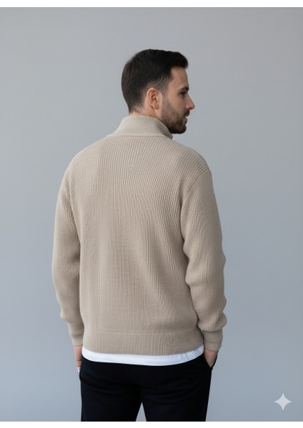 Taş Triko Yarım Fermuar Kalın Kazak fiyatları