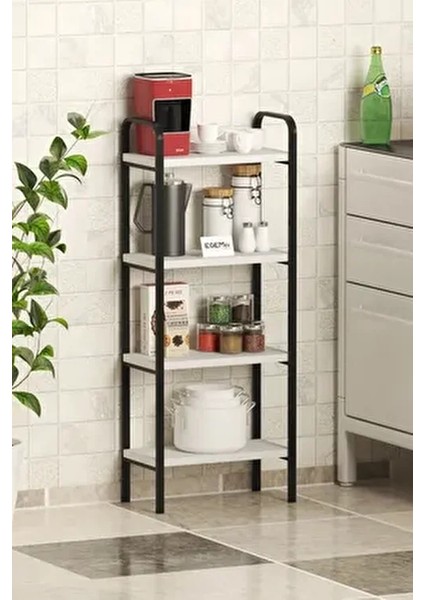 Mutfak Rafı Kavanozluk Çok Amaçlı Dolap 4 Katlı Ayakkabılık Kitaplık Mutfak Düzenleyici