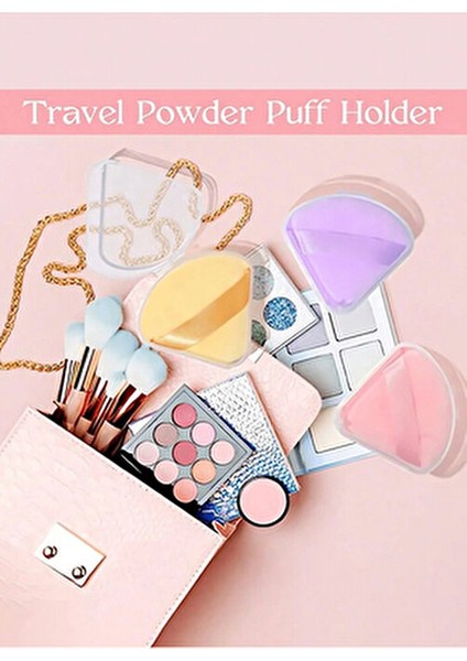 Hijyenik Saklama Kutulu Pudra Fondöten Bb Krem Yıkanabilir Pembe Uygulama Aparatı Puff Sünger fırsatları