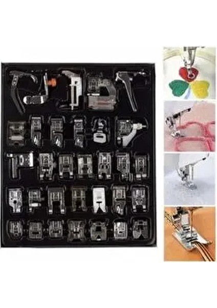 Ev Tipi Aile Dikiş Makinası 32 Parça Ayak Seti