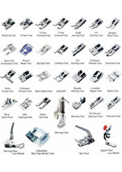 Ev Tipi Aile Dikiş Makinası 32 Parça Ayak Seti fiyatları