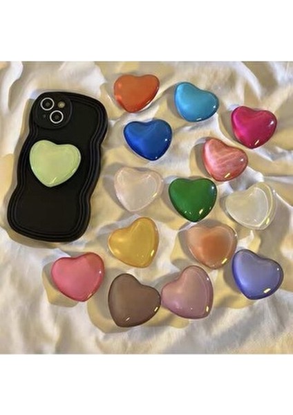 Popsocket Yapışkanlı Kalp Telefon Tutacağı Kalp Şekilli Akrilik Epoksi Yüzey Parmak Tutucu fiyatları