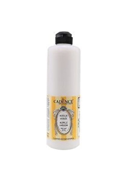 Yarı Mat Vernik 500 ml Su Bazlı Kolay Uygulama Özelliğiyle Beyaz Renk