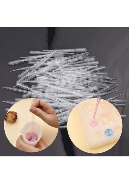 Epoksi Damlalık Pipet Seti (40 Adet) Likit Aktarma Pipet, Epoksi Malzemeleri, Mum Esans Pipet