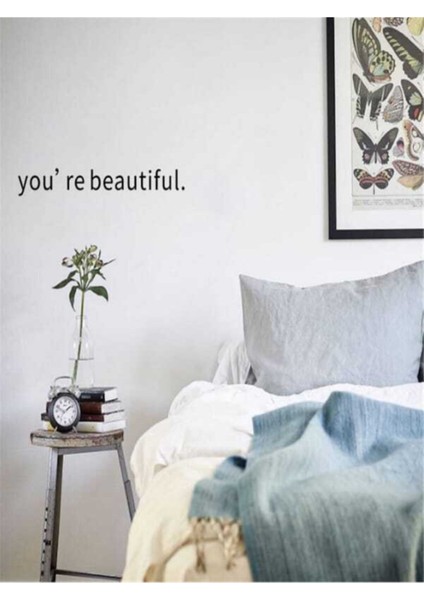 Ana Sayfa Duvar Özel Yeni Sticker Tatlı Basit Harfler Baskılı Çıkarılabilir Duvar Sanatı