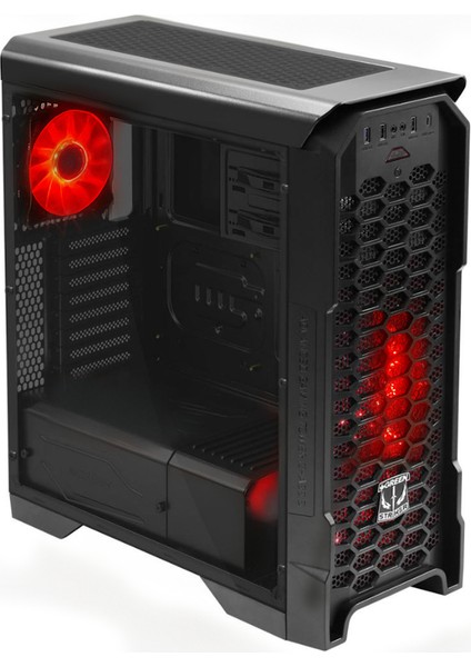 Striker Midtower Gaming Bilgisayar Kasası (3×120MM Fan, 6 Fan Desteği, Siyah) – 800W 80+ Bronze Psu Dahil fiyatları