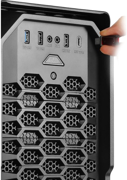 Striker Midtower Gaming Bilgisayar Kasası (3×120MM Fan, 6 Fan Desteği, Siyah) – 800W 80+ Bronze Psu Dahil indirimleri