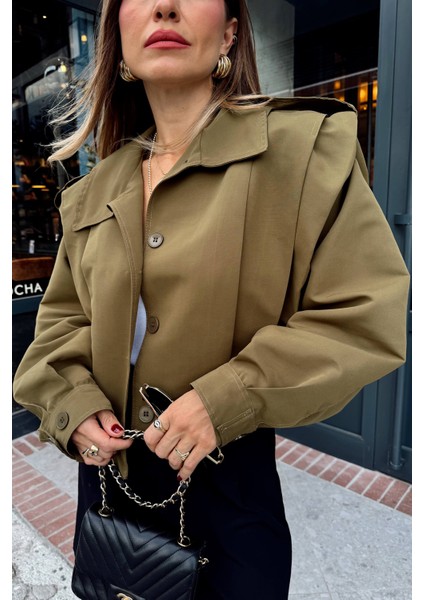 Haki Pile Detaylı Astarlı Ceket fiyatları