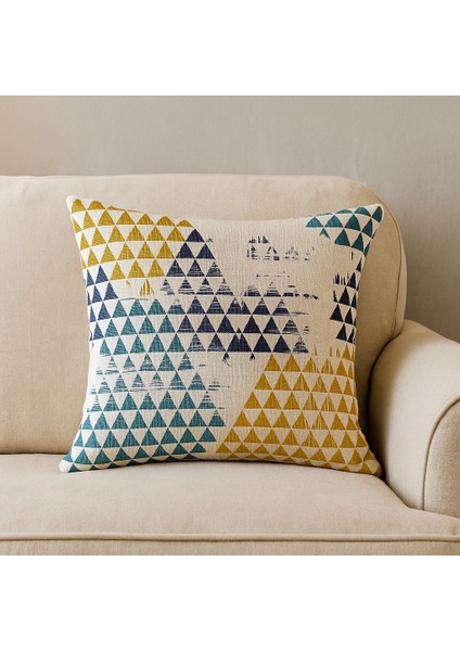 Geometrik Üçgen Desenli Modern Kırlent Kılıfı fırsatları