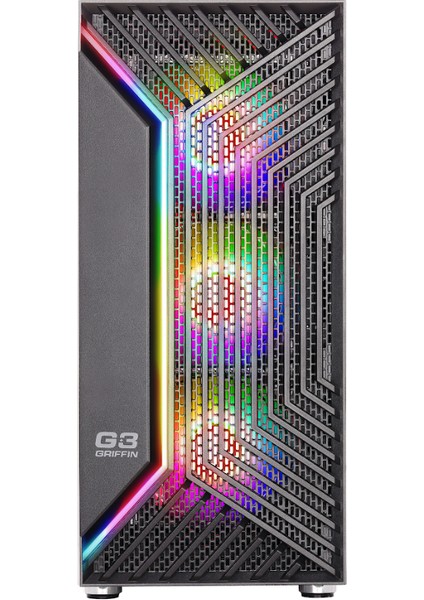 Griffin G3 Plus Argb Gaming Bilgisayar Kasası (4×120MM Fan + Tempered Cam) – 800W 80+ Bronze Psu Dahil modelleri