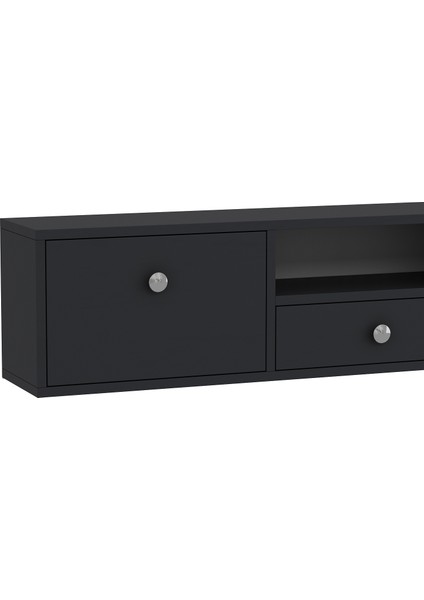 1301DROPDH-1 Tv Sehpası Antrasit-Gümüş Kulp