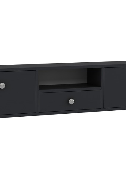 1301DROPDH-1 Tv Sehpası Antrasit-Gümüş Kulp