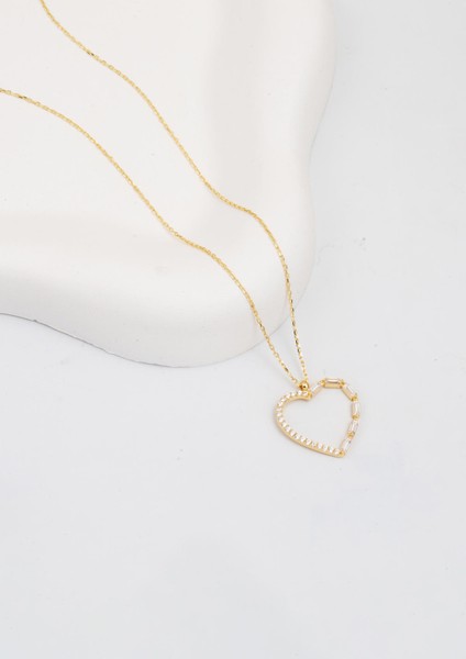 Kalp Altın Kolye 14 Ayar modelleri