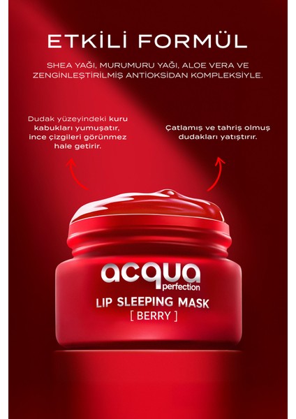 Lip Sleeping Mask Berry | Onarıcı & Canlandırıcı Dudak Maskesi | Pürüzsüzleştirici Etki indirimleri