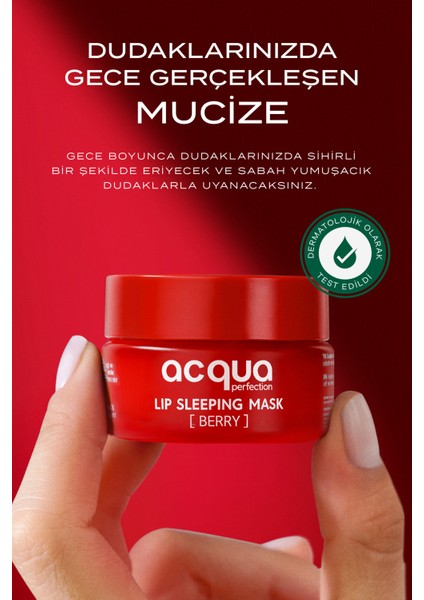 Lip Sleeping Mask Berry | Onarıcı & Canlandırıcı Dudak Maskesi | Pürüzsüzleştirici Etki