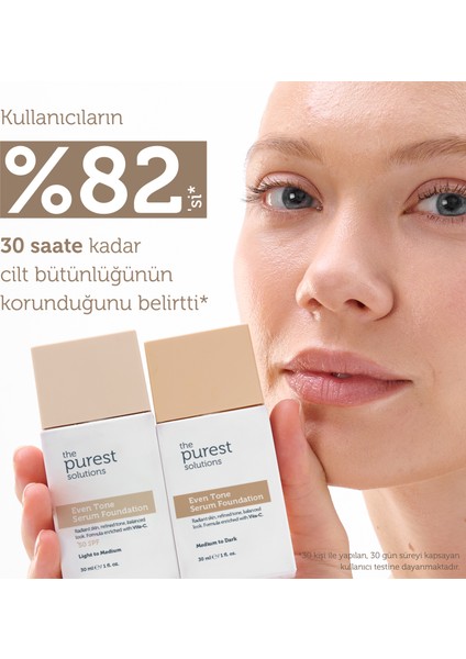 Cilt Tonu Eşitleyici & Leke Karşıtı Serum Fondöten Spf 50+, 30 ml – Açık / Orta Ton