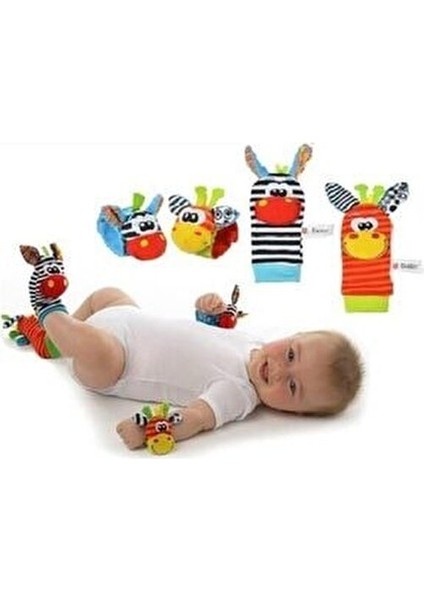 Çıngıraklı Çorap ve Bileklik Seti Ergonomik Tasarım ile Bebek Gelişimini Destekler modelleri