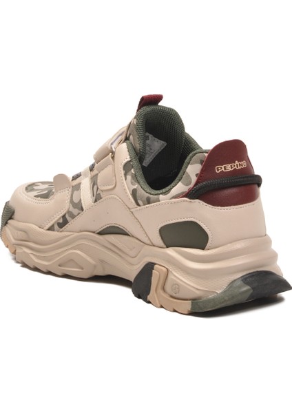 Krem Cırtlı Hafif Esnek Erkek Çocuk Spor Ayakkabı 2021 F fırsatları