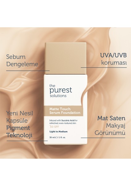 Sebum Dengeleyici & Matlaştırıcı Serum Fondöten Spf 50+, 30 ml – Açık / Orta Ton indirimleri