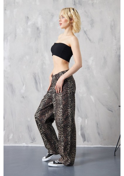 Kadın Leopar Baggy Pantolon fiyatları