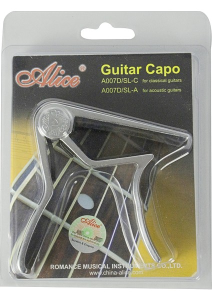 Akustik Gitar Kapo Gümüş modelleri