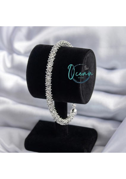 Çelik Gümüş Renk Kadın Bileklik modelleri