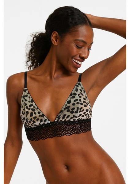 Leopar Mıcro Dantelli Bralet DS200471BR