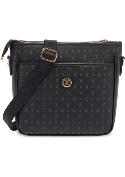 Siyah Print Kadın Çapraz Askılı Çanta - S25K1PR09128-T0E