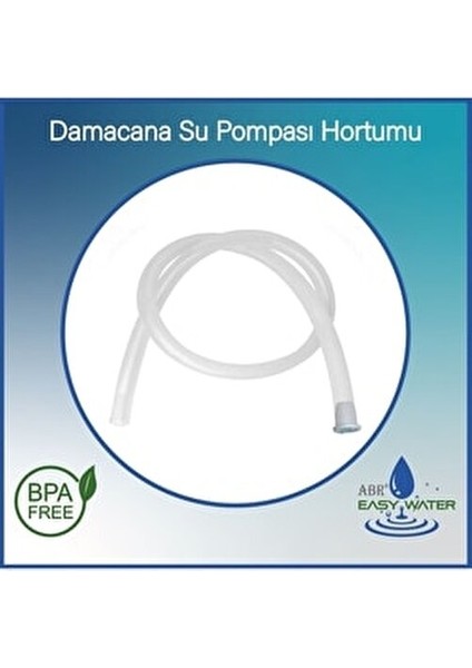 ABR Damacana Su Pompası Yedek Parça BPA Free 180 cm Şeffaf Renkli Hortum