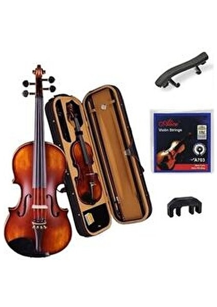 Vla 8 Keman 3/4 (Kutu Yay Yastık Yedek Tel Seti Reçine Suturucu Hediyeli )