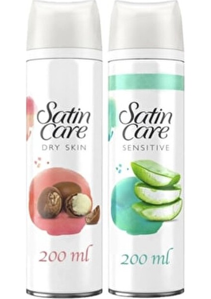 Satin Care Tıraş Jeli Kuru ve Hassas Cilt 200ML 2'li Set