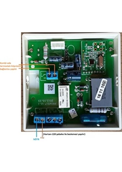 Oda Termostatı ERT-176 RF Kablolu Dijital Kontrol 0,2 ºC Hassasiyet Beyaz fırsatları
