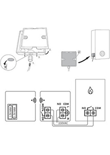 Oda Termostatı ERT-176 RF Kablolu Dijital Kontrol 0,2 ºC Hassasiyet Beyaz indirimleri