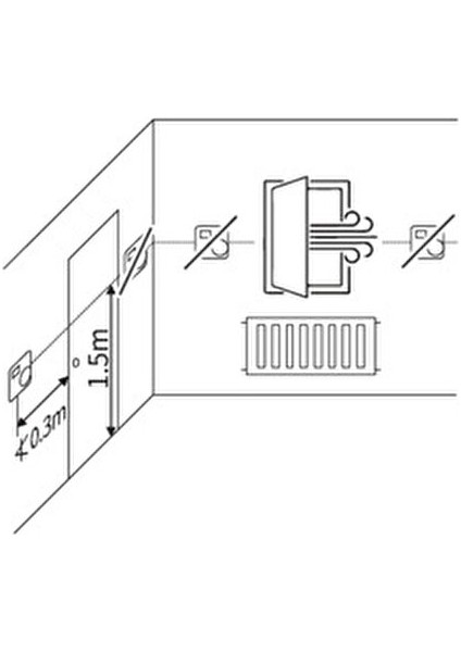 Oda Termostatı ERT-176 RF Kablolu Dijital Kontrol 0,2 ºC Hassasiyet Beyaz