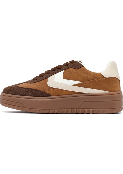 Kadın Camel Bağcıklı Kalın Tabanlı Sneaker 25AFD431018 fiyatları