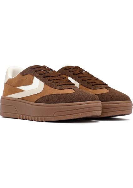 Kadın Camel Bağcıklı Kalın Tabanlı Sneaker 25AFD431018 modelleri