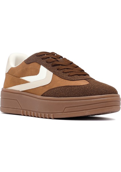 Kadın Camel Bağcıklı Kalın Tabanlı Sneaker 25AFD431018