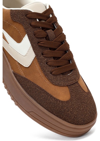 Kadın Camel Bağcıklı Kalın Tabanlı Sneaker 25AFD431018