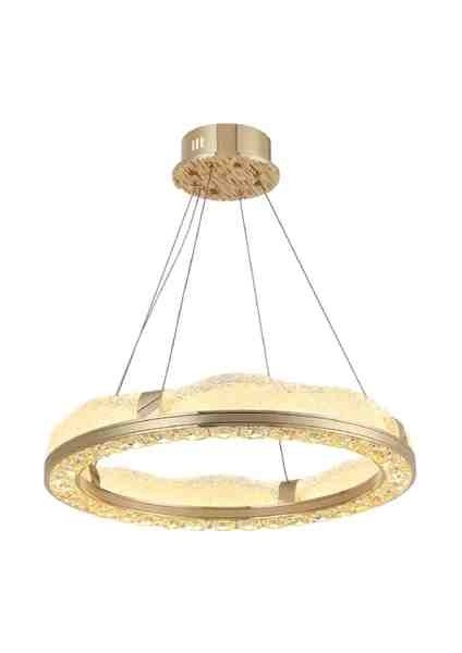 Luxe Gold Luxury Crystal Salon Avizesi 3 Kademeli Led Aydinlatma fiyatları