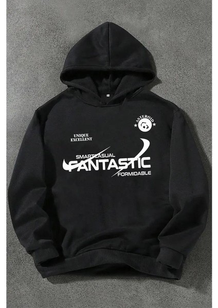 Smart Casual Siyah Kapşonlu Sweatshirt fiyatları